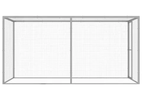 Cușcă pentru pisici, 3x1,5x1,5 m, oțel galvanizat - 3/5