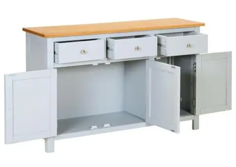 Dulap, 110x33,5x70 cm, lemn masiv de stejar - 2/5