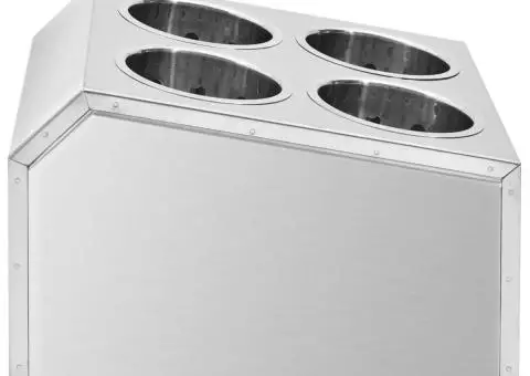 Suport pentru tacâmuri, 4 inserții, oțel inoxidabil, pătrat - 4/5