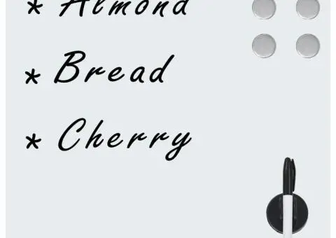 Tablă magnetică de perete, 40 x 40 cm, sticlă - 2/5