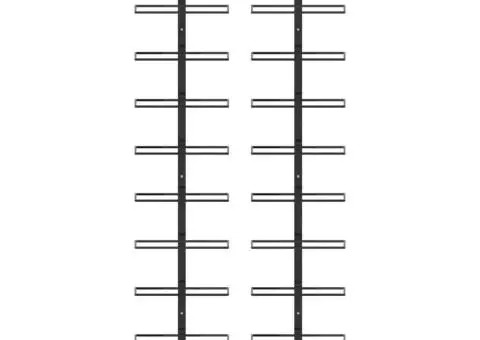 Suporturi sticle de vin de perete 20 sticle 2 buc. negru metal - 2/5