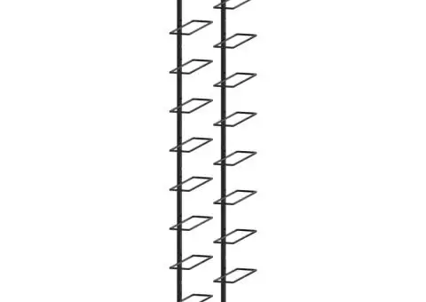 Suporturi sticle de vin de perete 20 sticle 2 buc. negru metal - 3/5