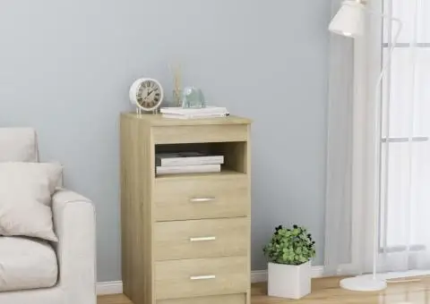 Dulap cu sertare, stejar sonoma, 40x50x76 cm, lemn compozit - 1/5