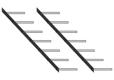 Suporturi sticle de vin de perete 14 sticle 2 buc. negru metal - 1/5