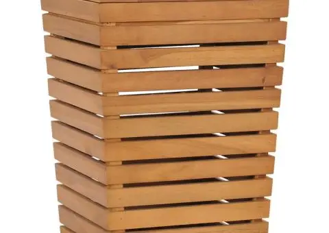 Coș de rufe, 30 x 30 x 45 cm, lemn masiv de tec - 1/5