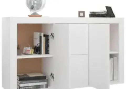 Dulap, alb, 120x36x69 cm, lemn prelucrat - 4/5