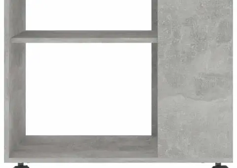 Masă laterală, gri beton, 70x35x55 cm, lemn compozit - 4/5