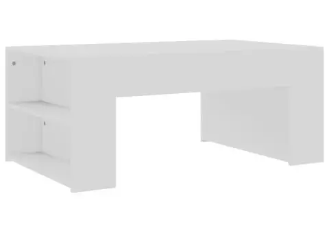 Măsuță de cafea, alb, 100 x 60 x 42 cm, lemn prelucrat - 2/5