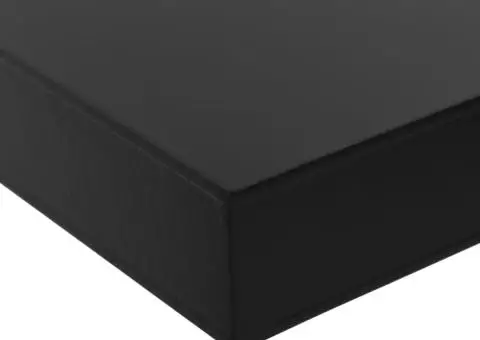 Rafturi de perete suspendate, 2 buc., negru, 120 x 20 x 3,8 cm - 5/5