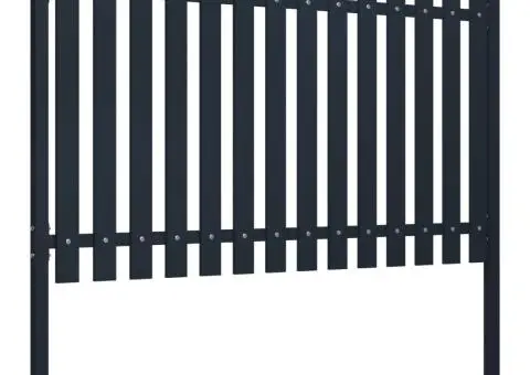 Panou de gard antracit 174,5 x 75 cm oțel vopsit electrostatic - 2/4