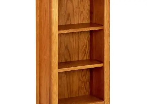 Bibliotecă 45x22,5x82 cm, lemn masiv de stejar - 1/5