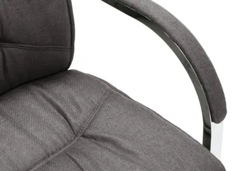 Scaun de birou consolă, gri, material textil - 5/5