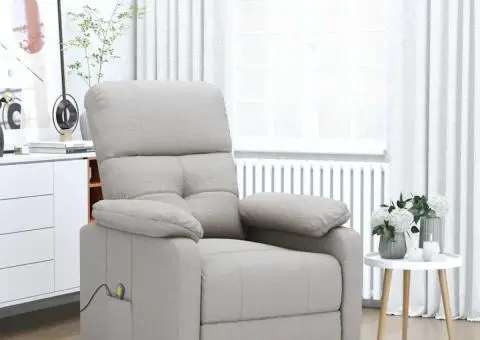 Scaun de masaj, taupe, țesătură - 1/5