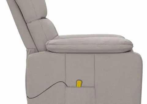 Scaun de masaj, taupe, țesătură - 4/5