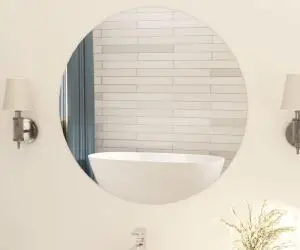 vidaXL Oglindă fără ramă, 80 cm, sticlă, rotund