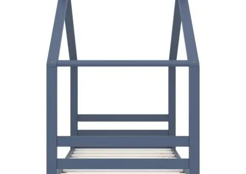 Cadru de pat de copii, gri, 80 x 160 cm, lemn masiv de pin - 3/5