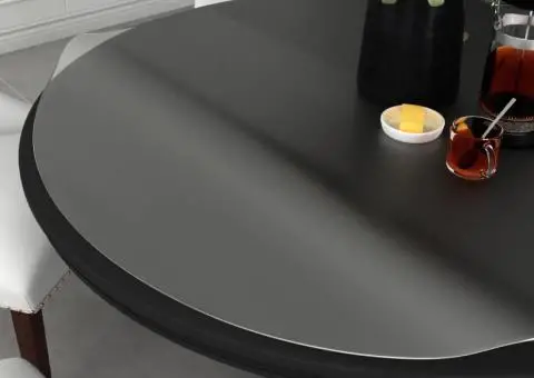 Folie de protecție masă, mat, Ø 100 cm, PVC, 2 mm - 1/5