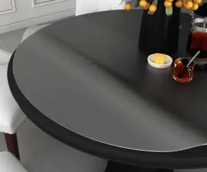 vidaXL Folie de protecție masă, mat, Ø 100 cm, PVC, 2 mm