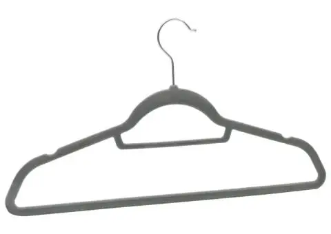 Set de umerașe anti-alunecare, 100 buc., gri, catifea - 5/5