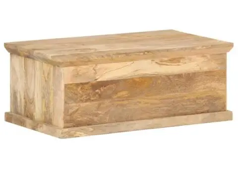 Măsuță cafea cu ușă, 90 x 50 x 35 cm, lemn masiv de mango - 4/5