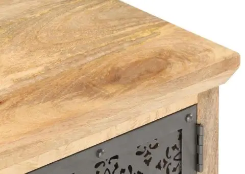 Măsuță cafea cu ușă, 90 x 50 x 35 cm, lemn masiv de mango - 5/5