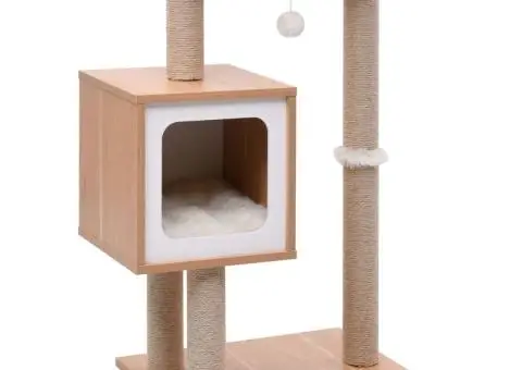 Ansamblu pentru pisici, covoraș din funie de sisal, 82 cm - 1/5