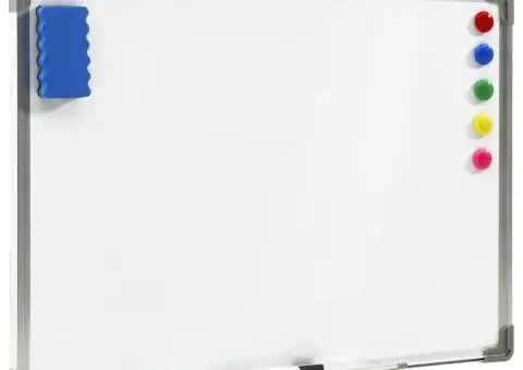 Tablă magnetică albă cu ștergere uscată 90x60 cm oțel - 2/5