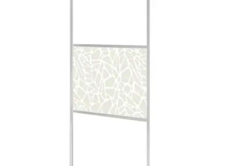 Paravan de duș walk-in, 80 x 195 cm, sticlă ESG, model piatră - 2/5