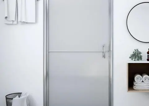 Ușă de duș, 91 x 195 cm, sticlă securizată mată - 1/5