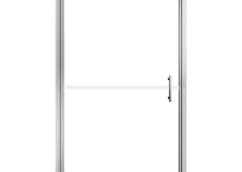 Ușă de duș, 91 x 195 cm, sticlă securizată mată - 3/5