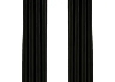 Perdele opace, aspect pânză, 2 buc., antracit, 140 x 245 cm - 2/5