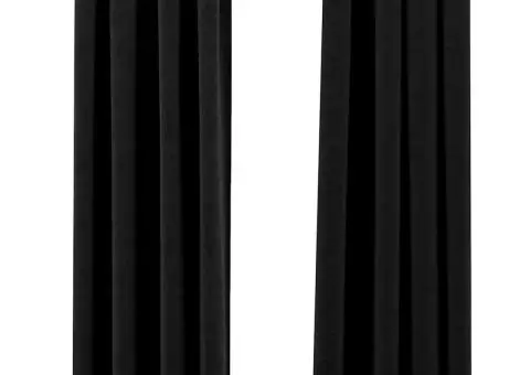 Perdele opace, aspect pânză, 2 buc., antracit, 140 x 175 cm - 2/5