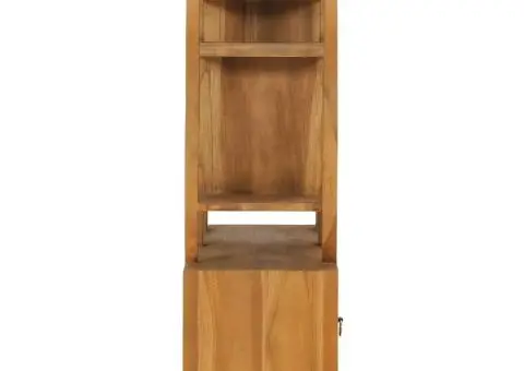 Dulap cu raft Yin Yang, 68 x 26 x 83 cm, lemn masiv de tec - 4/5