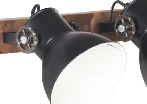 Lampă de perete industrială, negru, 90 x 25 cm, E27 - 5/5