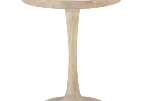 Masă laterală, Ø60 x 75 cm, lemn masiv de mango - 1/5