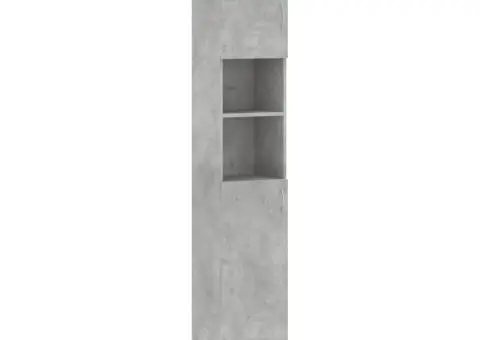 Dulap de baie, gri beton, 32 x 25,5 x 190 cm, lemn prelucrat - 2/5