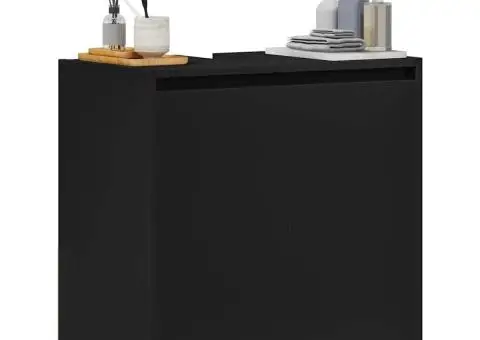 Dulap de baie, negru, 60x33x61 cm, lemn prelucrat - 4/5