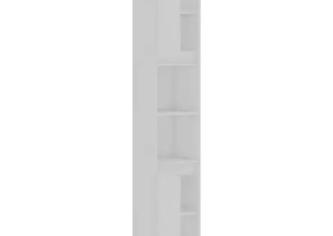 Dulap de baie, alb, 30x30x183,5 cm, lemn prelucrat - 5/5