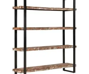 vidaXL Bibliotecă cu 4 rafturi, 160 x 40 x 180 cm, lemn masiv reciclat
