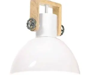 vidaXL Lampă suspendată industrială, 25 W, alb, 30 cm, E27, rotund