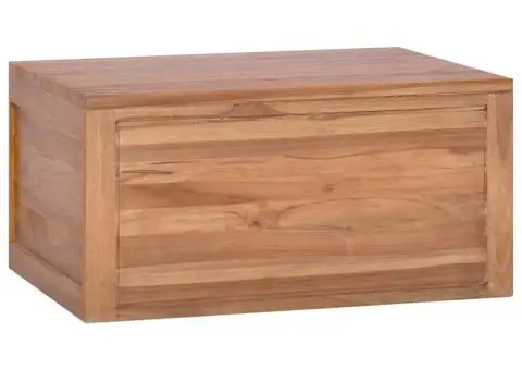 Dulap de baie suspendat, 60 x 45 x 30 cm, lemn masiv de tec - 2/5