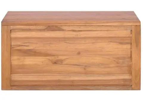 Dulap de baie suspendat, 60 x 45 x 30 cm, lemn masiv de tec - 4/5