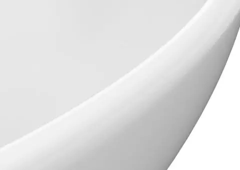 Chiuvetă de lux, alb mat, 40 x 33 cm, ceramică, formă ovală - 5/5