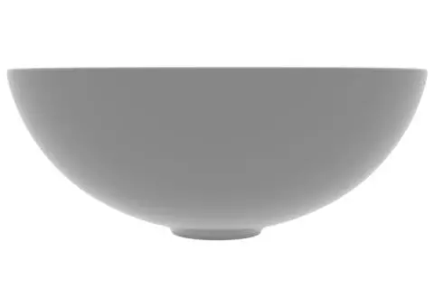 Chiuvetă de baie, gri deschis, ceramică, rotund - 3/5