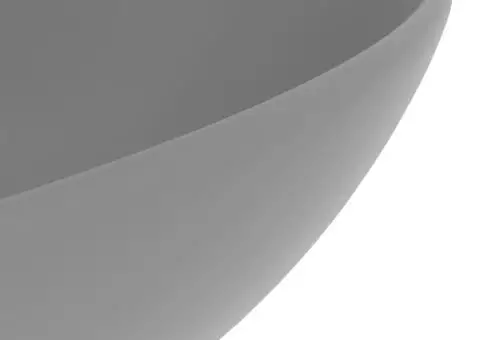 Chiuvetă de baie, gri deschis, ceramică, rotund - 5/5