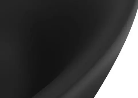 Chiuvetă lux cu preaplin, negru mat, 58,5x39 cm ceramică, oval - 5/5