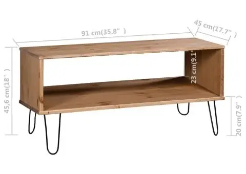 Măsuță de cafea New York, natural, lemn masiv de pin - 4/5