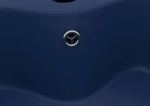 Chiuvetă de lux cu preaplin, albastru mat, 36 x 13 cm, ceramică - 5/5