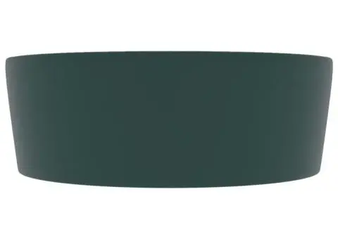 Chiuvetă de lux cu preaplin verde închis mat 36x13 cm ceramică - 4/5