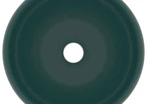 Chiuvetă baie lux verde închis mat 40x15 cm ceramică rotund - 3/5